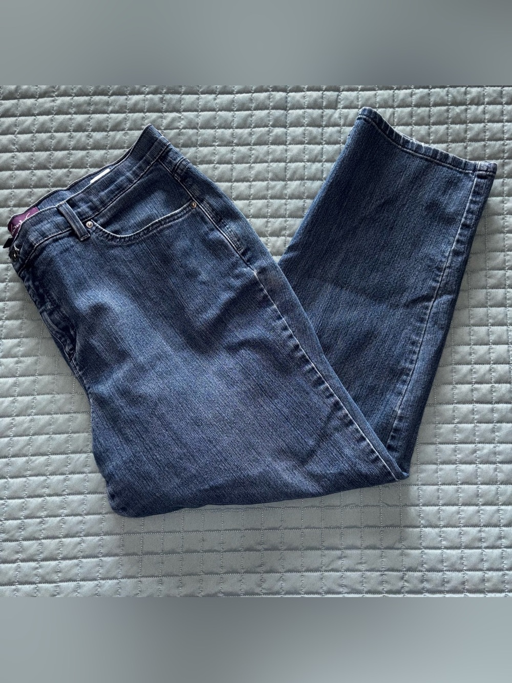 Gloria Vanderbilt Womens Jeans 18W Short Classic Stretch Tapered Denim 40x27 - Picture 3 of 10